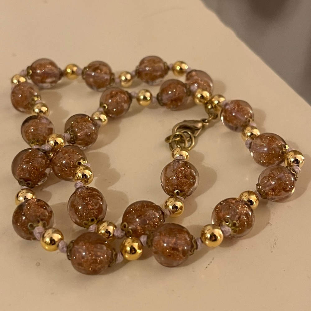 Murano glass bead necklace